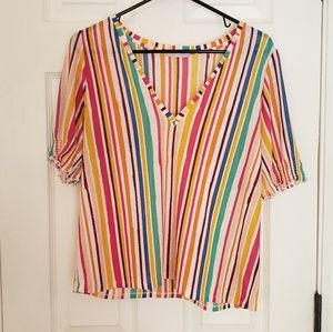 Zara Multicolored Striped Top